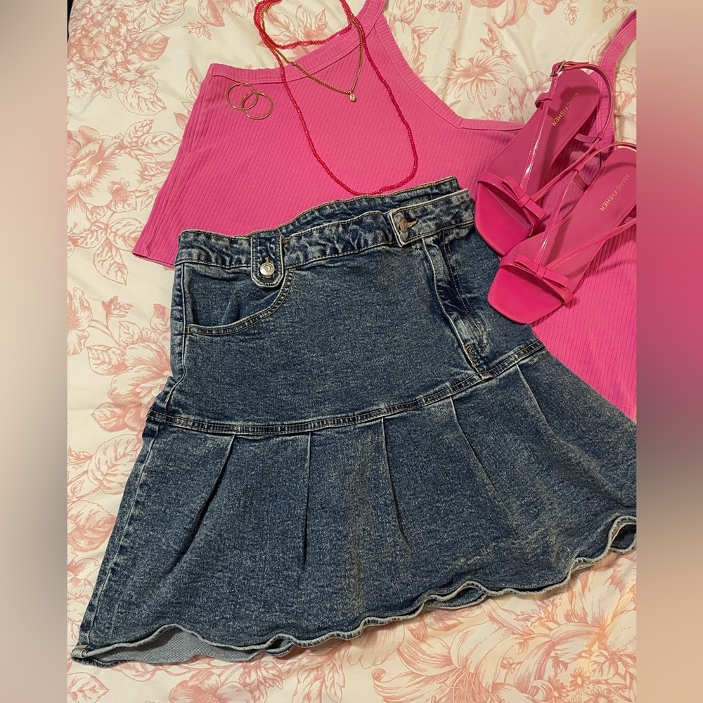 Wild Fable Blue Denim Skirt